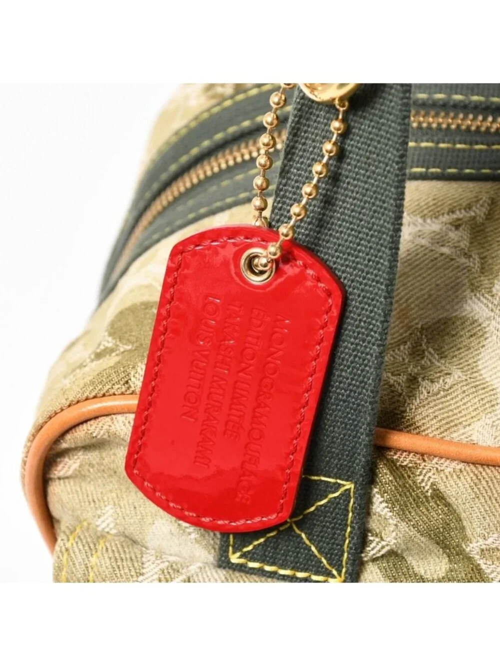 Louis Vuitton Monogram Moflage Denim Jasmine Handbag Khaki Takashi Murakami